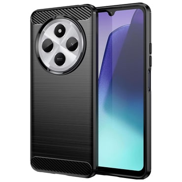 TPU gél tok "Brushed Carbon" Xiaomi Redmi 14C / Poco C75 készülékekhez - fekete