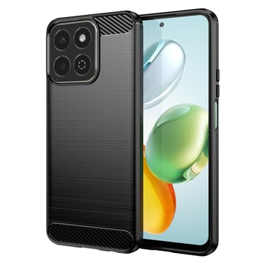 TPU gél tok "Brushed Carbon" Honor 200 Smart készülékekhez - fekete