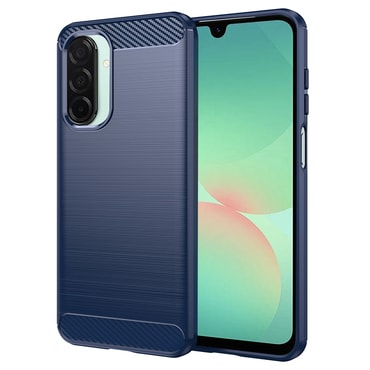 TPU gél tok "Brushed Carbon" Samsung Galaxy A26 készülékekhez - kék