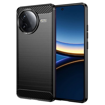 TPU gél tok "Brushed Carbon" Xiaomi Poco F7 Pro készülékekhez - fekete