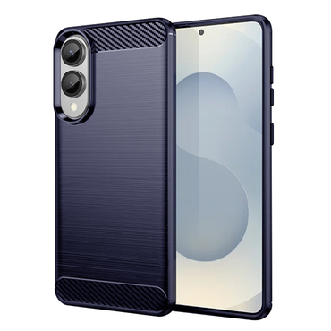 TPU gél tok "Brushed Carbon" Samsung Galaxy S25 Edge készülékekhez - kék