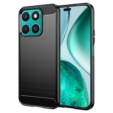 TPU gél tok "Brushed Carbon" Honor X8c készülékekhez - fekete