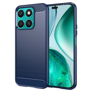 TPU gél tok "Brushed Carbon" Honor X8c készülékekhez - kék