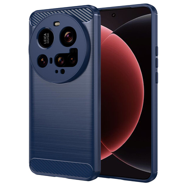 TPU gél tok "Brushed Carbon" Xiaomi 15 Ultra készülékekhez - kék