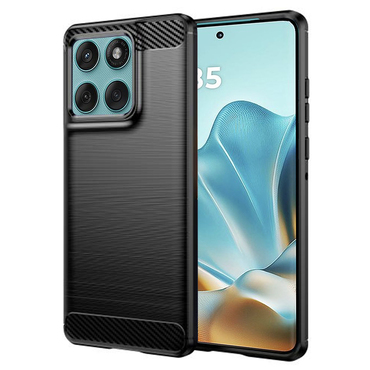 TPU gél tok "Brushed Carbon" Motorola Edge 60 / 60 Fusion készülékekhez - fekete
