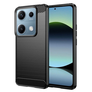 TPU gél tok "Brushed Carbon" Xiaomi Redmi Note 14S készülékekhez - fekete
