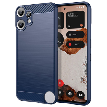TPU gél tok "Brushed Carbon" Nothing CMF Phone 2 Pro készülékekhez - kék