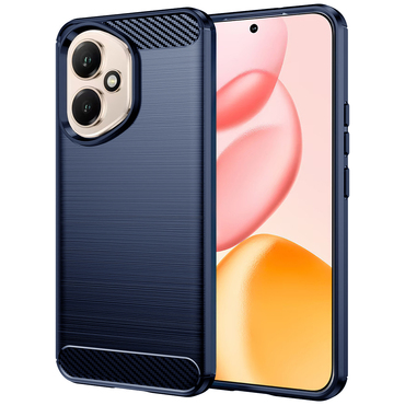 TPU gél tok "Brushed Carbon" Honor 400 készülékekhez - kék