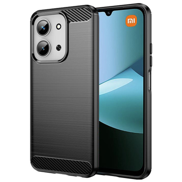 TPU gél tok "Brushed Carbon" Xiaomi Redmi 15C 4G / Redmi 15C 5G / Poco C85 készülékekhez - fekete
