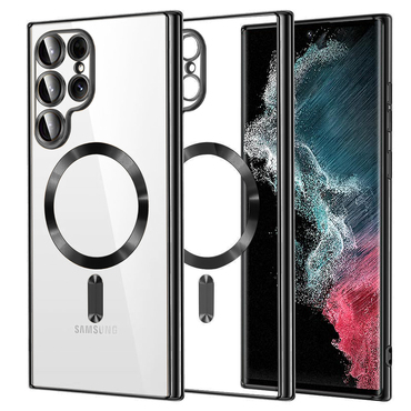 Tok Techsuit "Luxury Crystal MagSafe" Samsung Galaxy S22 Ultra készülékhez - fekete