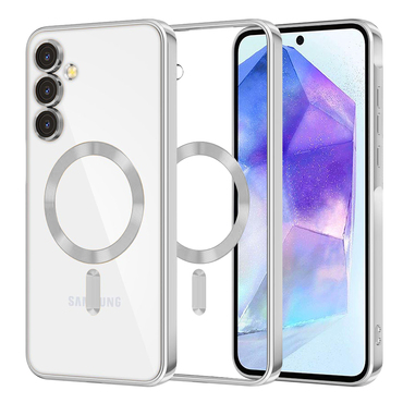 Tok Techsuit "Luxury Crystal MagSafe" Samsung Galaxy A55 készülékhez - ezüst