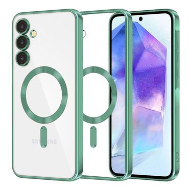 Tok Techsuit "Luxury Crystal MagSafe" Samsung Galaxy A55 készülékhez - világoszöld