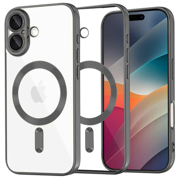 Tok Techsuit "Luxury Crystal MagSafe" iPhone 17 készülékhez - fekete