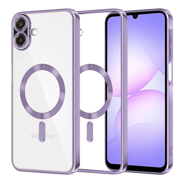 Tok Techsuit "Luxury Crystal MagSafe" Samsung Galaxy A07 készülékhez - világoslila