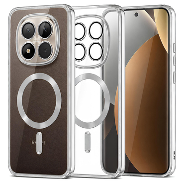 Tok Techsuit "Luxury Crystal MagSafe" Xiaomi Redmi Note 15 Pro Plus / Poco M8 Pro készülékhez - ezüst