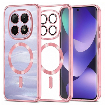 Tok Techsuit "Luxury Crystal MagSafe" Xiaomi Redmi Note 15 4G / Redmi Note 15 5G / Poco M8 készülékhez - rózsaszín