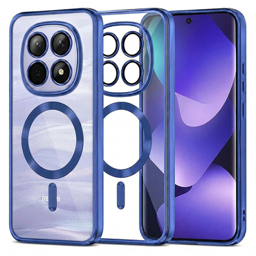 Tok Techsuit "Luxury Crystal MagSafe" Xiaomi Redmi Note 15 4G / Redmi Note 15 5G / Poco M8 készülékhez - sötétkék