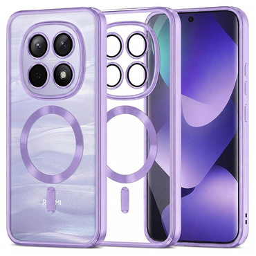 Tok Techsuit "Luxury Crystal MagSafe" Xiaomi Redmi Note 15 4G / Redmi Note 15 5G / Poco M8 készülékhez - világoslila