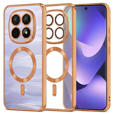 Tok Techsuit "Luxury Crystal MagSafe" Xiaomi Redmi Note 15 4G / Redmi Note 15 5G / Poco M8 készülékhez - narancssárga
