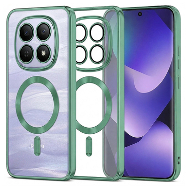 Tok Techsuit "Luxury Crystal MagSafe" Xiaomi Redmi Note 15 4G / Redmi Note 15 5G / Poco M8 készülékhez - világoszöld