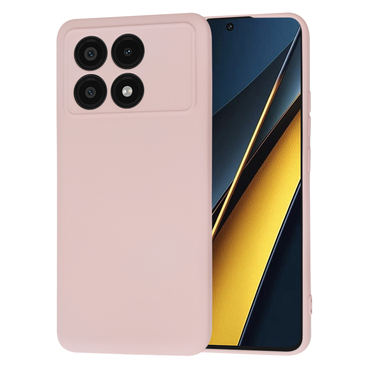 Techsuit SoftFlex szilikon tok Xiaomi Poco X6 Pro készülékhez - világosrózsaszín