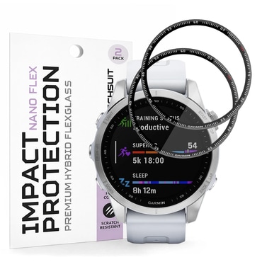 2-Pack Techsuit "Nano Flex" 3D Full Body kijelzővédő fólia (2 pack) Garmin Fenix 7S modellhez