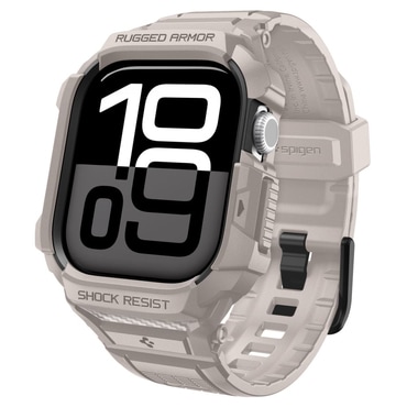 Tok Spigen "Rugged Armor Pro V2" Apple Watch 10 42mm / Watch 11 42mm készülékhez - dune beige