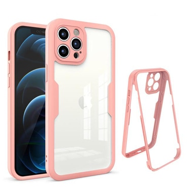 Hibrid tok Techsuit "ColorVerse 360" teljes körű védelemmel iPhone 12 Pro Max készülékhez - pink