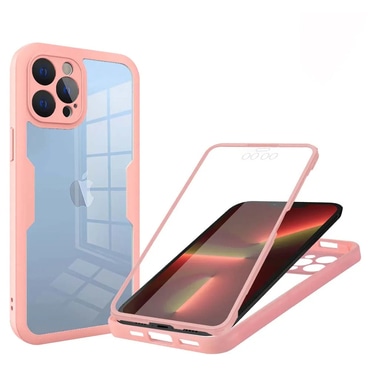 Hibrid tok Techsuit "ColorVerse 360" teljes körű védelemmel iPhone 13 Pro készülékhez - pink