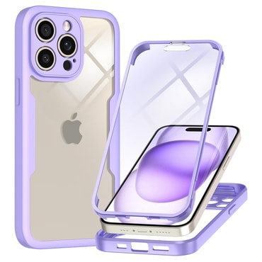 Hibrid tok Techsuit "ColorVerse 360" teljes körű védelemmel iPhone 15 Pro készülékhez - purple