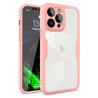 Hibrid tok Techsuit "ColorVerse 360" teljes körű védelemmel iPhone 12 Pro készülékhez - pink