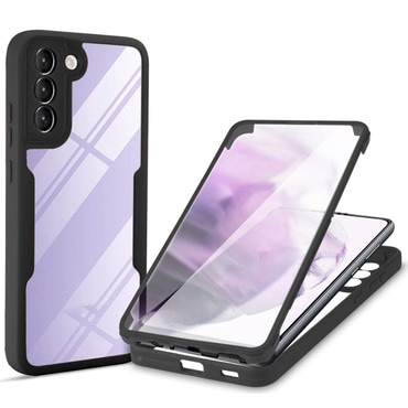 Hibrid tok Techsuit "ColorVerse 360" teljes körű védelemmel Samsung Galaxy S21 FE 5G készülékhez - black