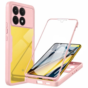 Hibrid tok Techsuit "ColorVerse 360" teljes körű védelemmel Xiaomi Poco X6 Pro készülékhez - pink