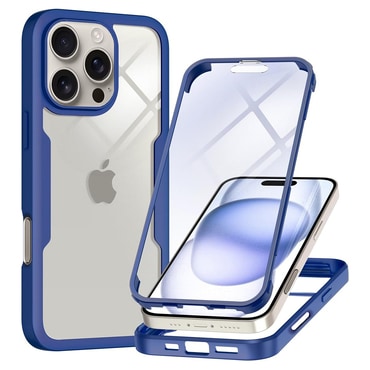 Hibrid tok Techsuit "ColorVerse 360" teljes körű védelemmel iPhone 16 Pro Max készülékhez - blue