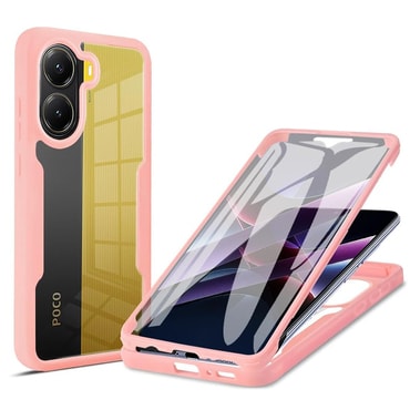 Hibrid tok Techsuit "ColorVerse 360" teljes körű védelemmel Xiaomi Poco X7 Pro készülékhez - pink