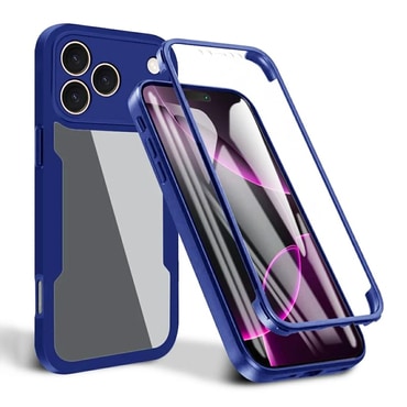 Hibrid tok Techsuit "ColorVerse 360" teljes körű védelemmel iPhone 17 Pro készülékhez - blue