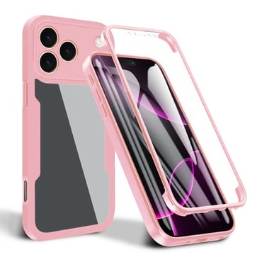 Hibrid tok Techsuit "ColorVerse 360" teljes körű védelemmel iPhone 17 Pro Max készülékhez - pink