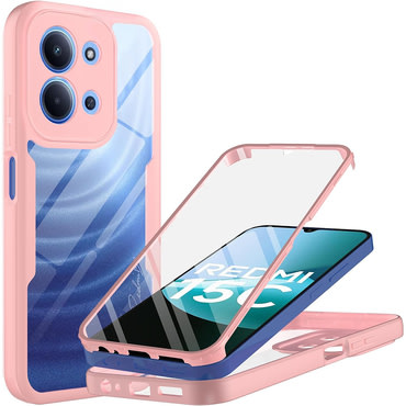 Hibrid tok Techsuit "ColorVerse 360" teljes körű védelemmel Xiaomi Redmi 15C 4G / 5G készülékhez - pink