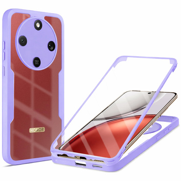 Hibrid tok Techsuit "ColorVerse 360" teljes körű védelemmel Honor Magic8 Lite készülékhez - purple