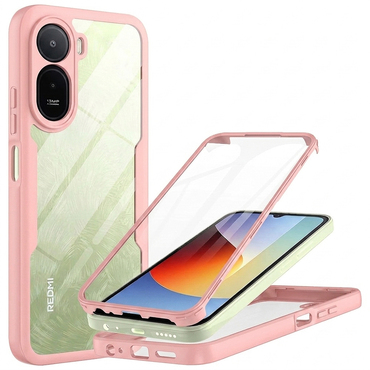 Hibrid tok Techsuit "ColorVerse 360" teljes körű védelemmel Xiaomi Redmi A7 Pro készülékhez - pink