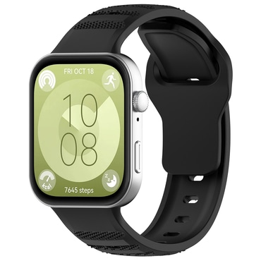 Szilikon szíj Techsuit "W050" Huawei Watch Fit 3 / Fit 4 / Fit 4 Pro / Fit 5 / Fit 5 Pro készülékhez - fekete