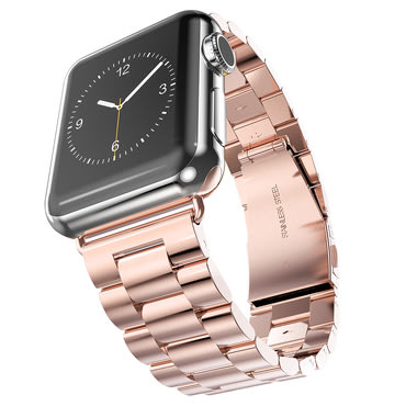 Fém szíj Techsuit "W036" Apple Watch (38 / 40 / 41 / 42mm) készülékhez - rózsaszín