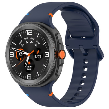 Szilikon szíj Techsuit "W079" Samsung Galaxy Watch8 40mm / Watch8 44mm / Watch8 Classic 46mm készülékhez - kék