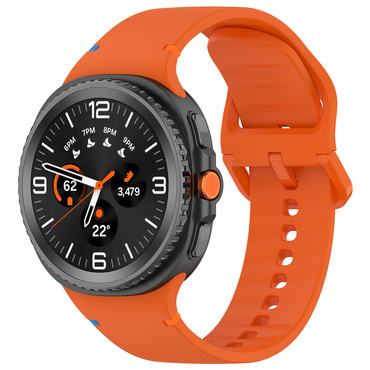 Szilikon szíj Techsuit "W079" Samsung Galaxy Watch8 40mm / Watch8 44mm / Watch8 Classic 46mm készülékhez - narancssárga