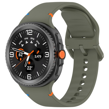 Silikon szíj Techsuit "W079" Samsung Galaxy Watch8 40mm / Watch8 44mm / Watch8 Classic 46mm készülékhez - zöld