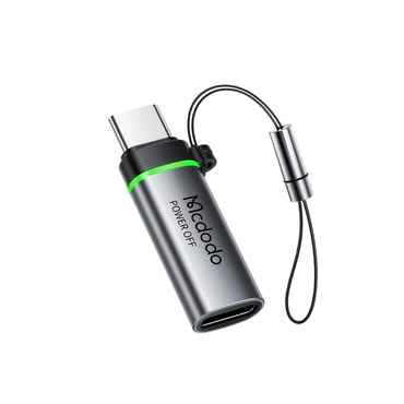Lightning és USB-C OTG adapter Mcdodo "OT-6010" 60W, töltés és adatátvitel, zsinórral - black