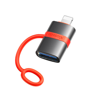 USB-A és Lightning OTG adapter Mcdodo "OT-2600", 480Mbps készülékhez - grey