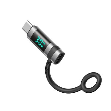 Lightning és USB-C OTG adapter Mcdodo 60W "Pigeon Series OT-0180", HD LED kijelző - black