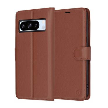 Nyitható tok Techsuit "Leather Folio" Google Pixel 8 Pro készülékekhez - barna