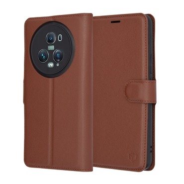 Nyitható tok Techsuit "Leather Folio" Honor Magic5 Pro készülékekhez - barna
